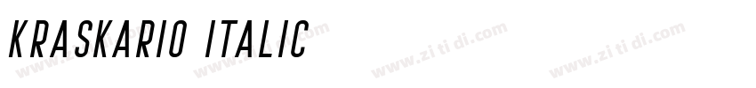 Kraskario Italic字体转换